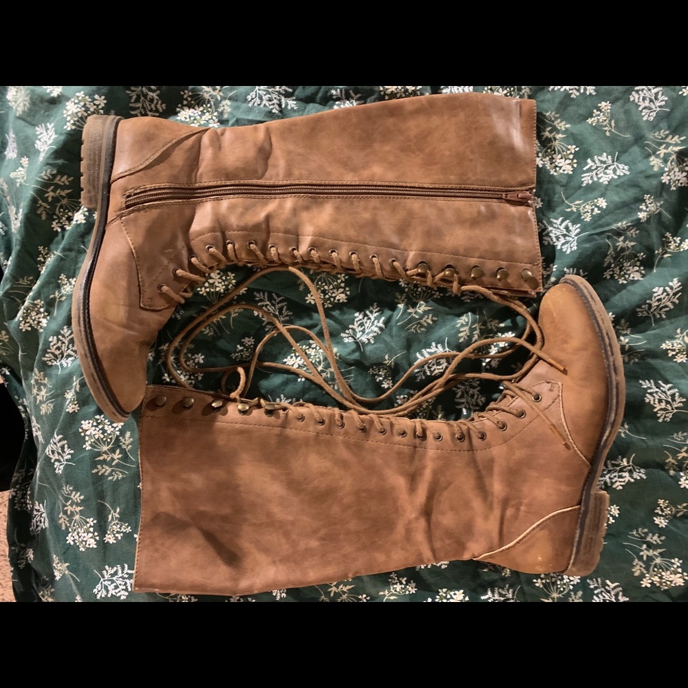 Tall Lace Up Boots
